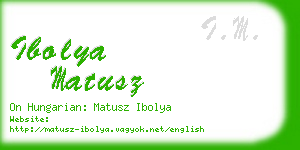 ibolya matusz business card